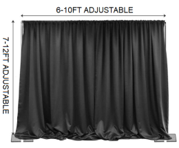 Black Velour Pipe and Drape Kit (10' Section)